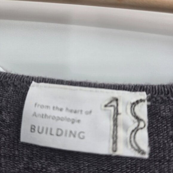 Anthropologie x Building 18 Gray Wool Blend Sleeveless Slit Sweater Dress Maxi L - Picture 12 of 16